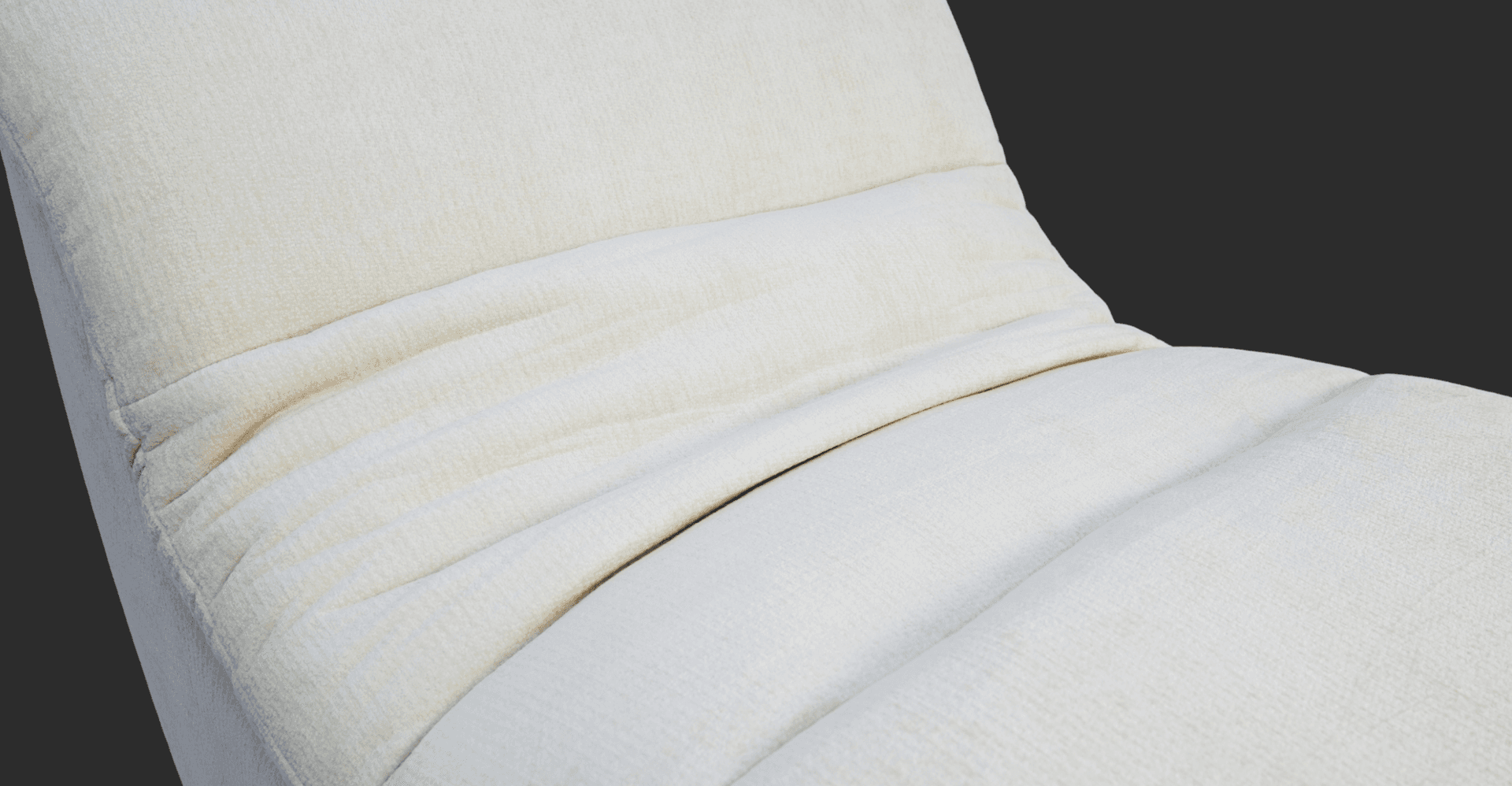 The Joey White - Front view - Compressed sofa that fits in your car