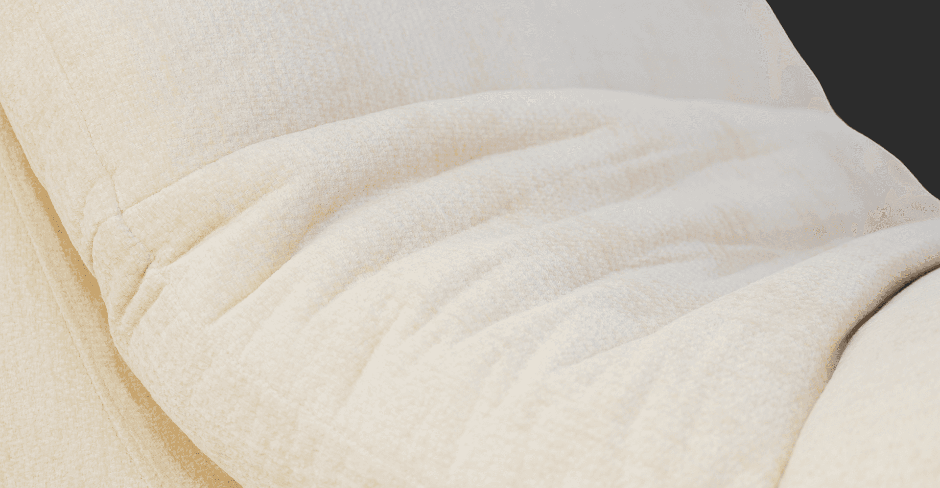 The Joey White - Angle view - Compressed sofa that fits in your car