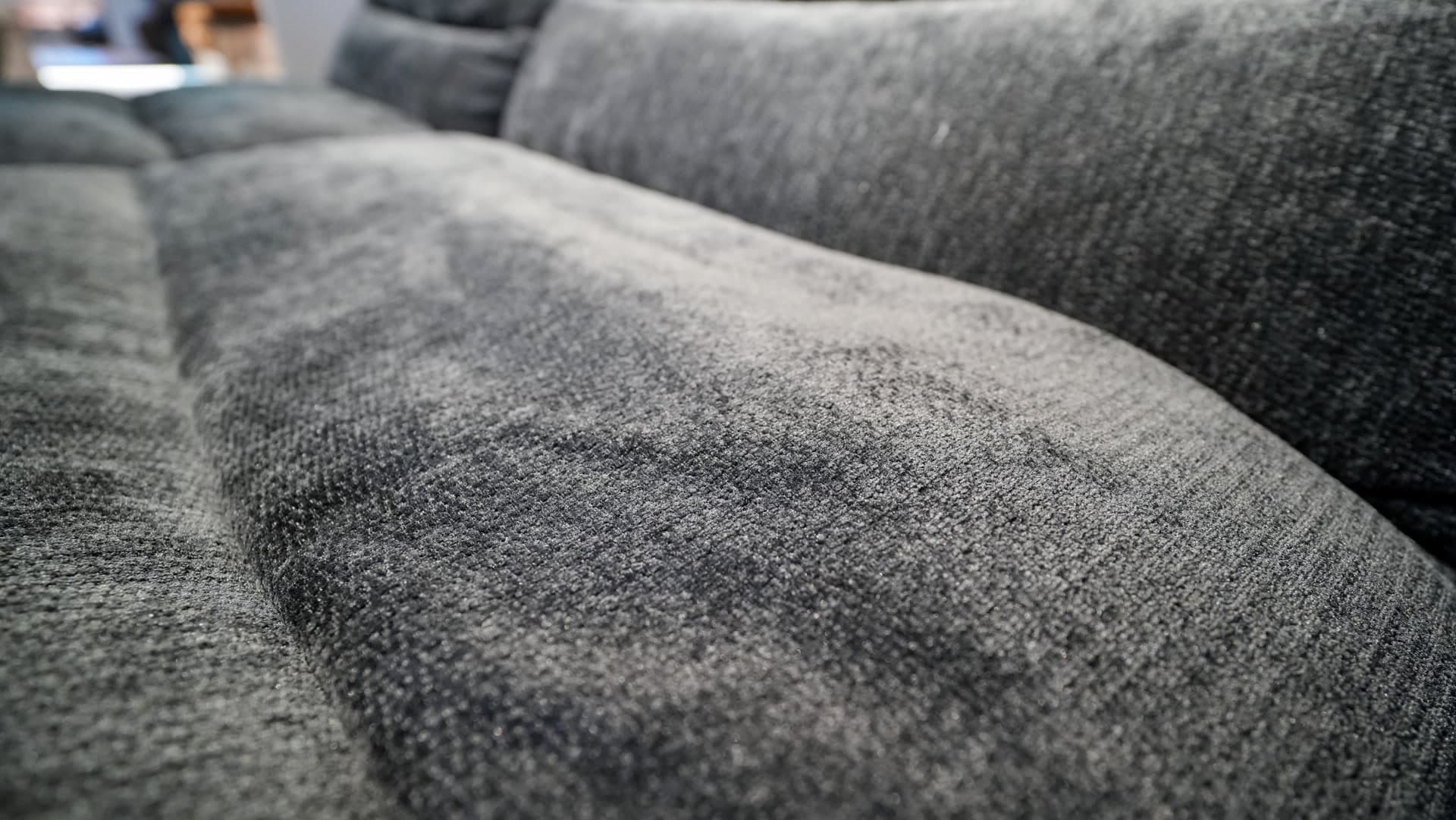 The Wombat Black - Texture detail - Compressed sofa that fits in your car